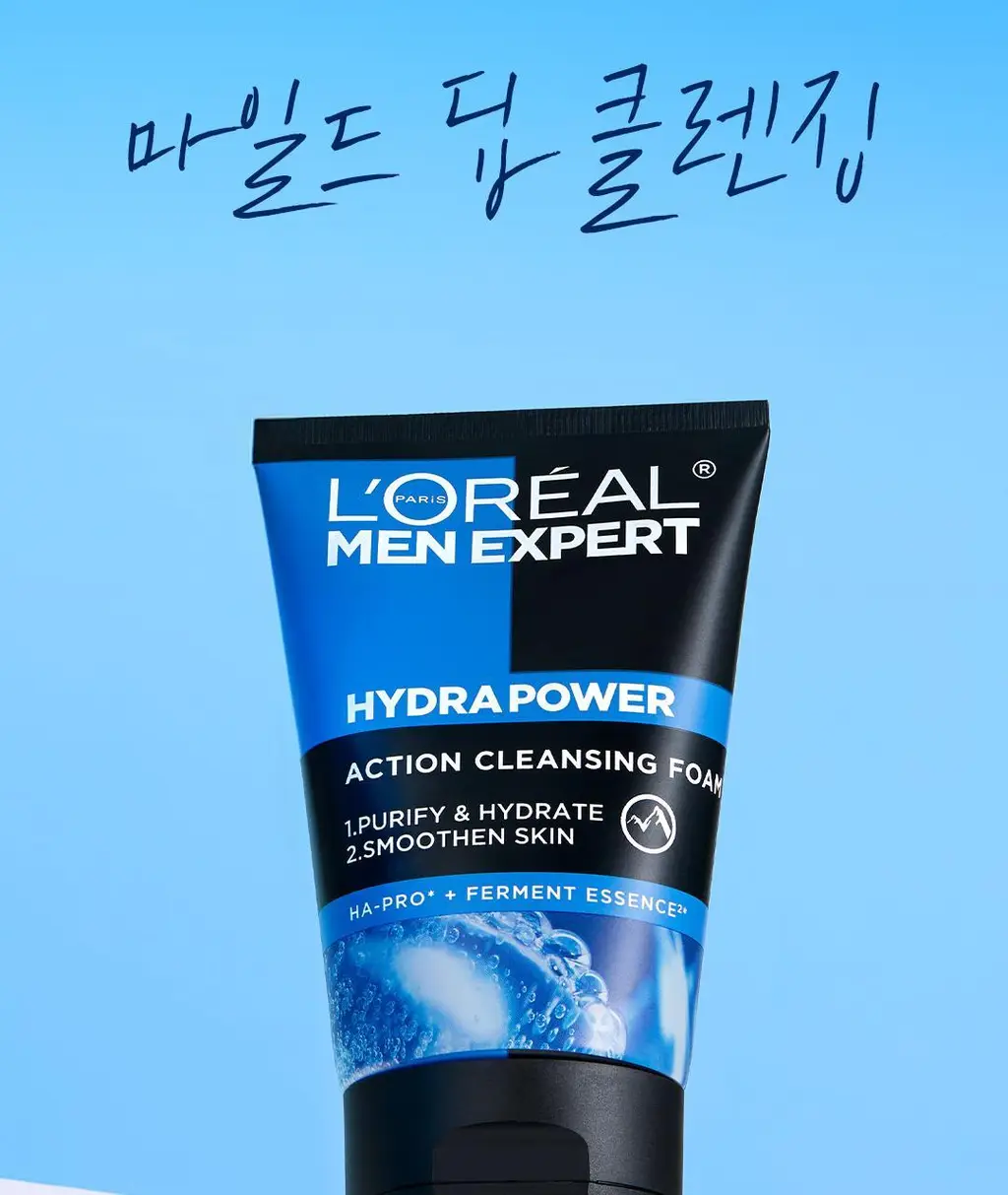 로레알파리 맨 이드라파워 아쿠아 클렌징폼 100ml 상세페이지 3
