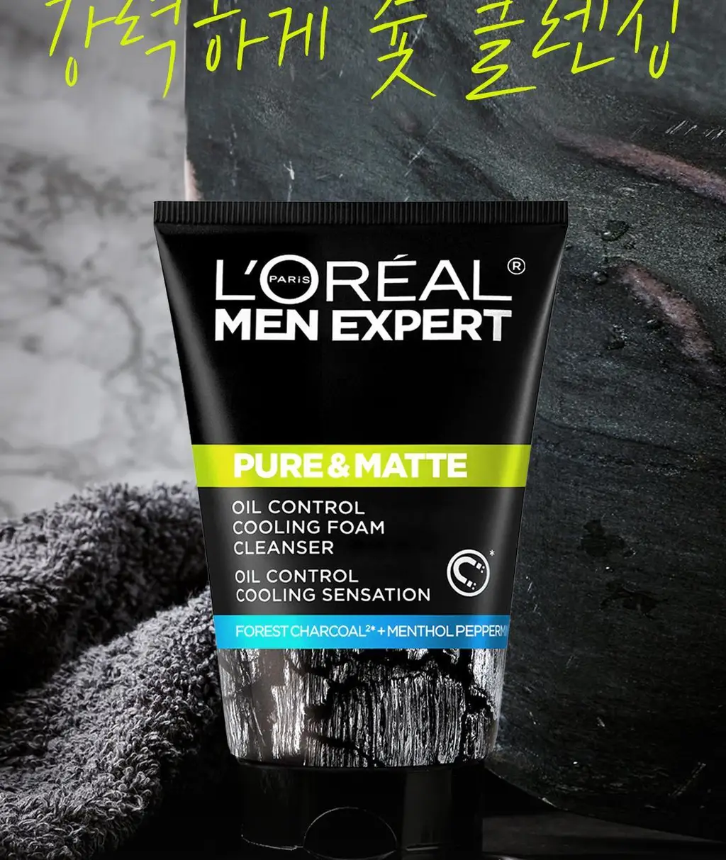 로레알파리 맨 퓨어앤매트 숯파우더 클렌징폼 100ml 상세페이지 3