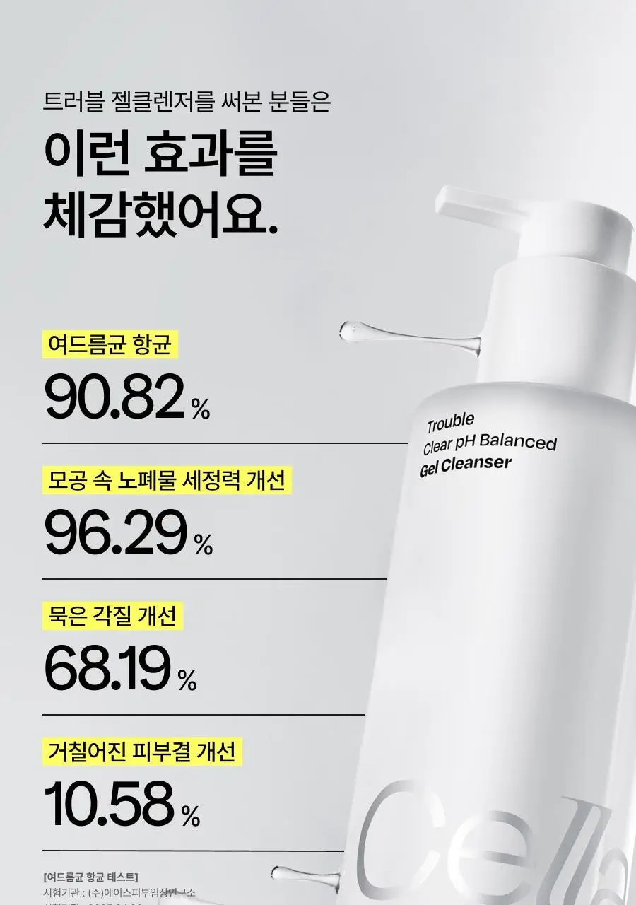 셀라딕스 트러블 클리어 약산성 젤클렌저 200ml 상세페이지 6
