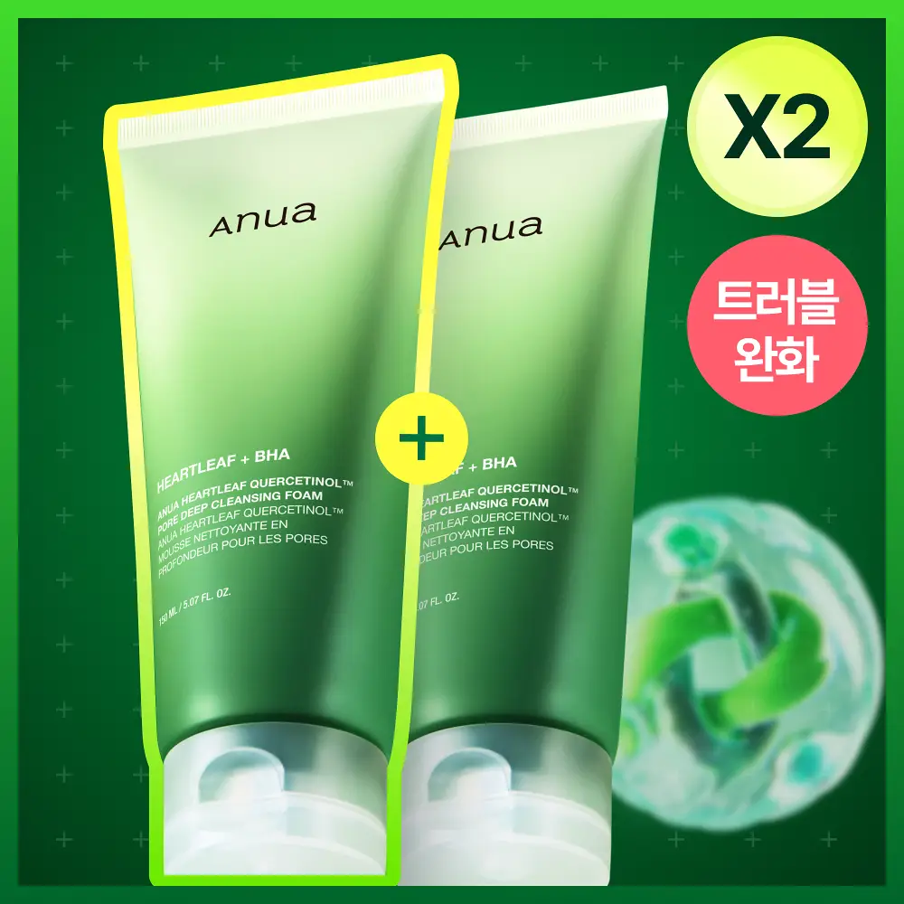 아누아 어성초 피지쏙 모공 폼 150ml 2입 기획