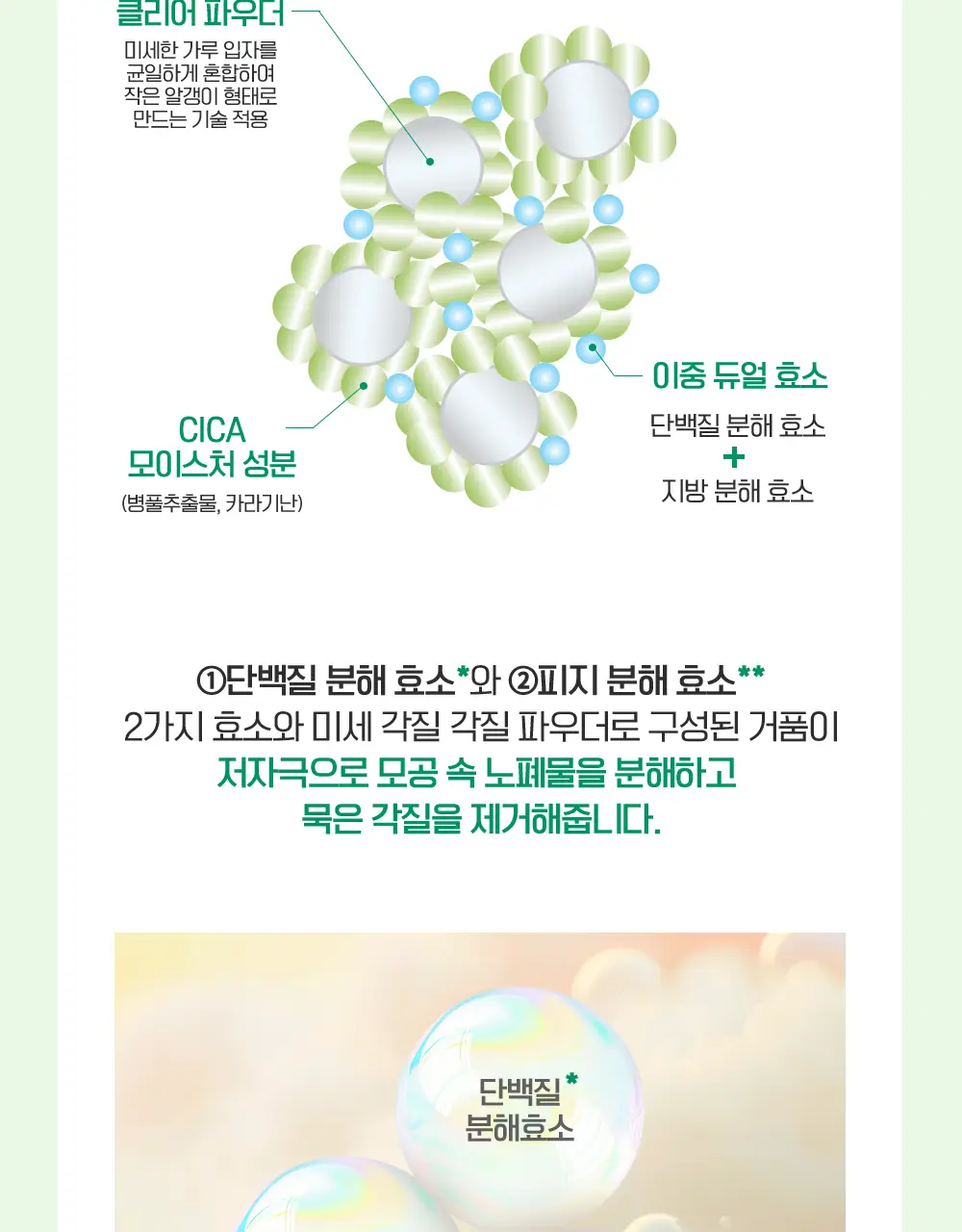 수이사이 뷰티 클리어 그린/핑크 파우더워시 4종 택1 (15개입/32개입) 상세페이지 8