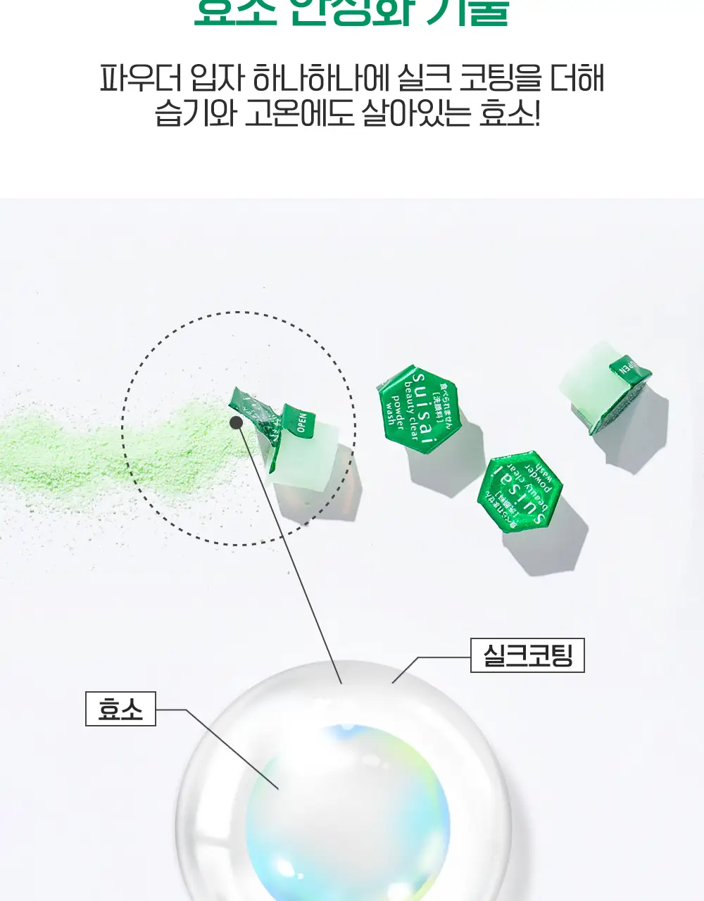 수이사이 뷰티 클리어 그린/핑크 파우더워시 4종 택1 (15개입/32개입) 상세페이지 17