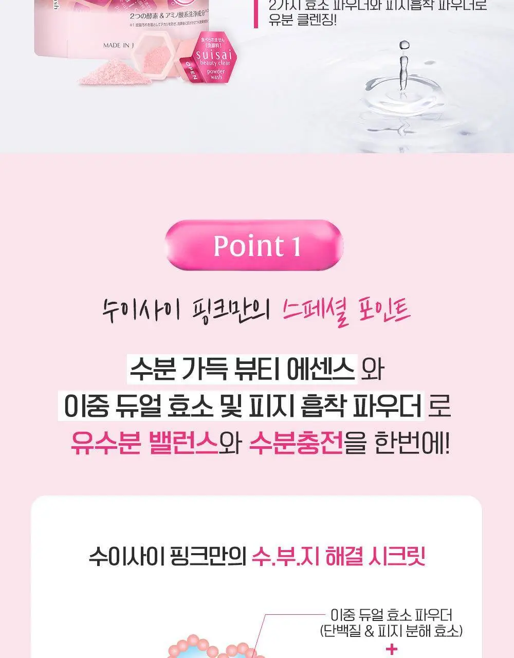수이사이 뷰티 클리어 그린/핑크 파우더워시 4종 택1 (15개입/32개입) 상세페이지 27
