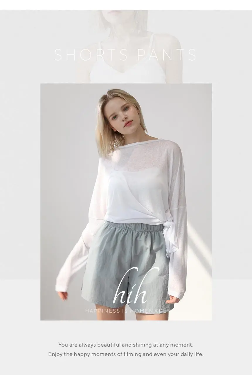 바스락 밴딩 와이드 팬츠 반바지 (5 colors) 상세페이지 3