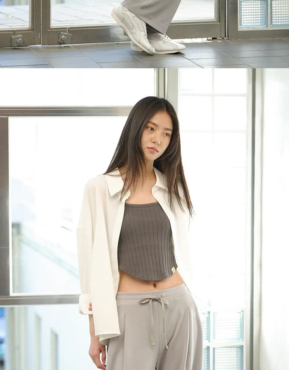프론투라인 올데이무브 스트링 세미 와이드 팬츠 상세페이지 2