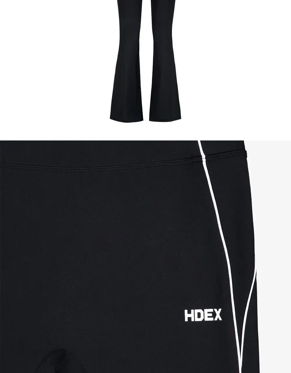 HDEX 우먼스 서포트 파이핑 부츠컷 레깅스 블랙 상세페이지 12