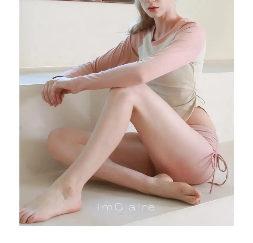 아이엠클레어 래쉬가드 배색 보트넥 롱슬리브 스포츠 탑 3 Color 상세페이지 9