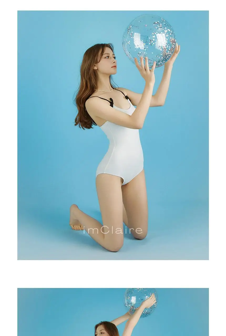 아이엠클레어 리본 스트랩 포인트 모노키니 수영복 상세페이지 6