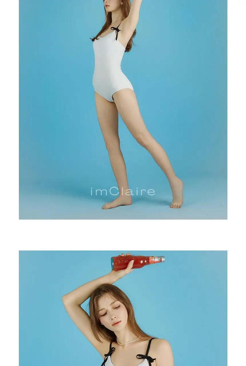 아이엠클레어 리본 스트랩 포인트 모노키니 수영복 상세페이지 7