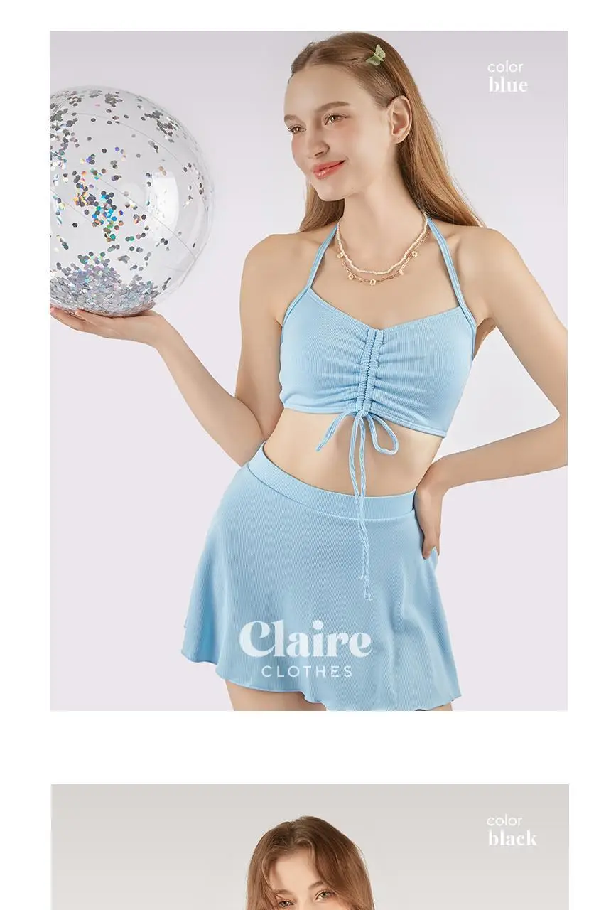 아이엠클레어 셔링 비키니 볼레로 스커트 수영복 4pcs 2 Color 상세페이지 2