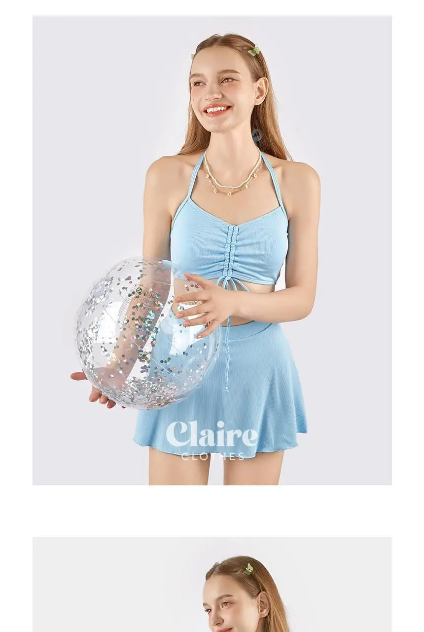 아이엠클레어 셔링 비키니 볼레로 스커트 수영복 4pcs 2 Color 상세페이지 5