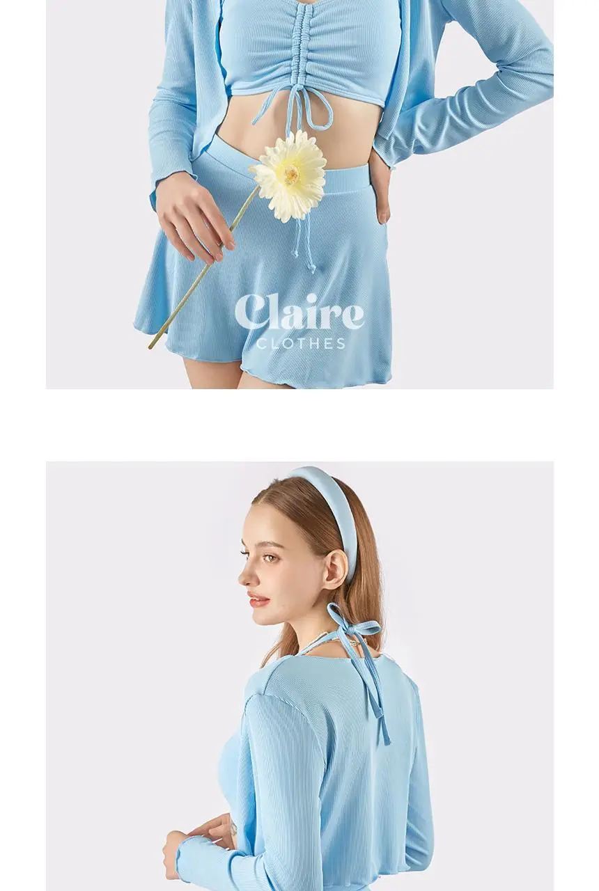 아이엠클레어 셔링 비키니 볼레로 스커트 수영복 4pcs 2 Color 상세페이지 10