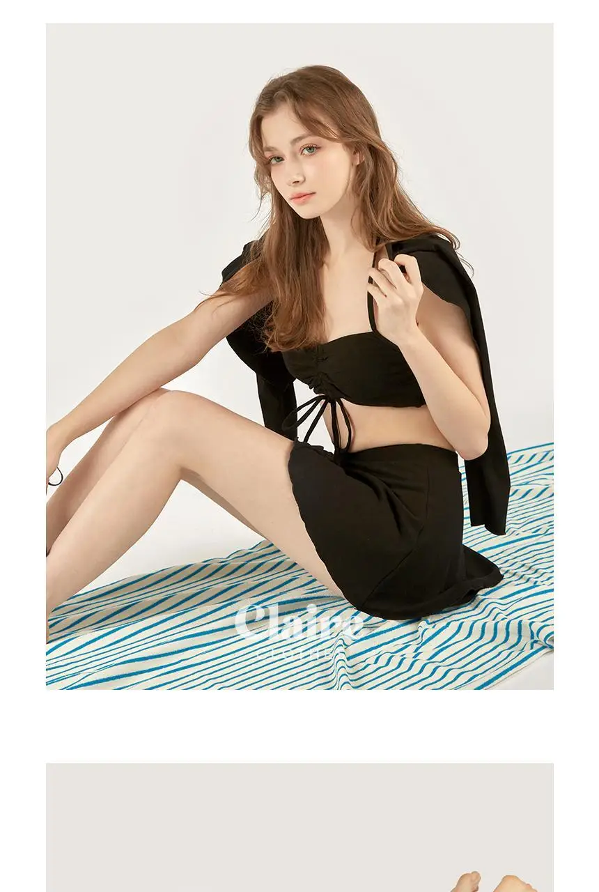 아이엠클레어 셔링 비키니 볼레로 스커트 수영복 4pcs 2 Color 상세페이지 18