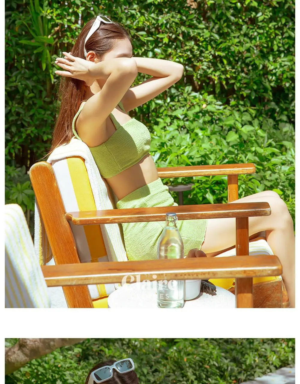 아이엠클레어 스퀘어넥 비비드 비키니 힙커버 세트 수영복 4 Color 상세페이지 19