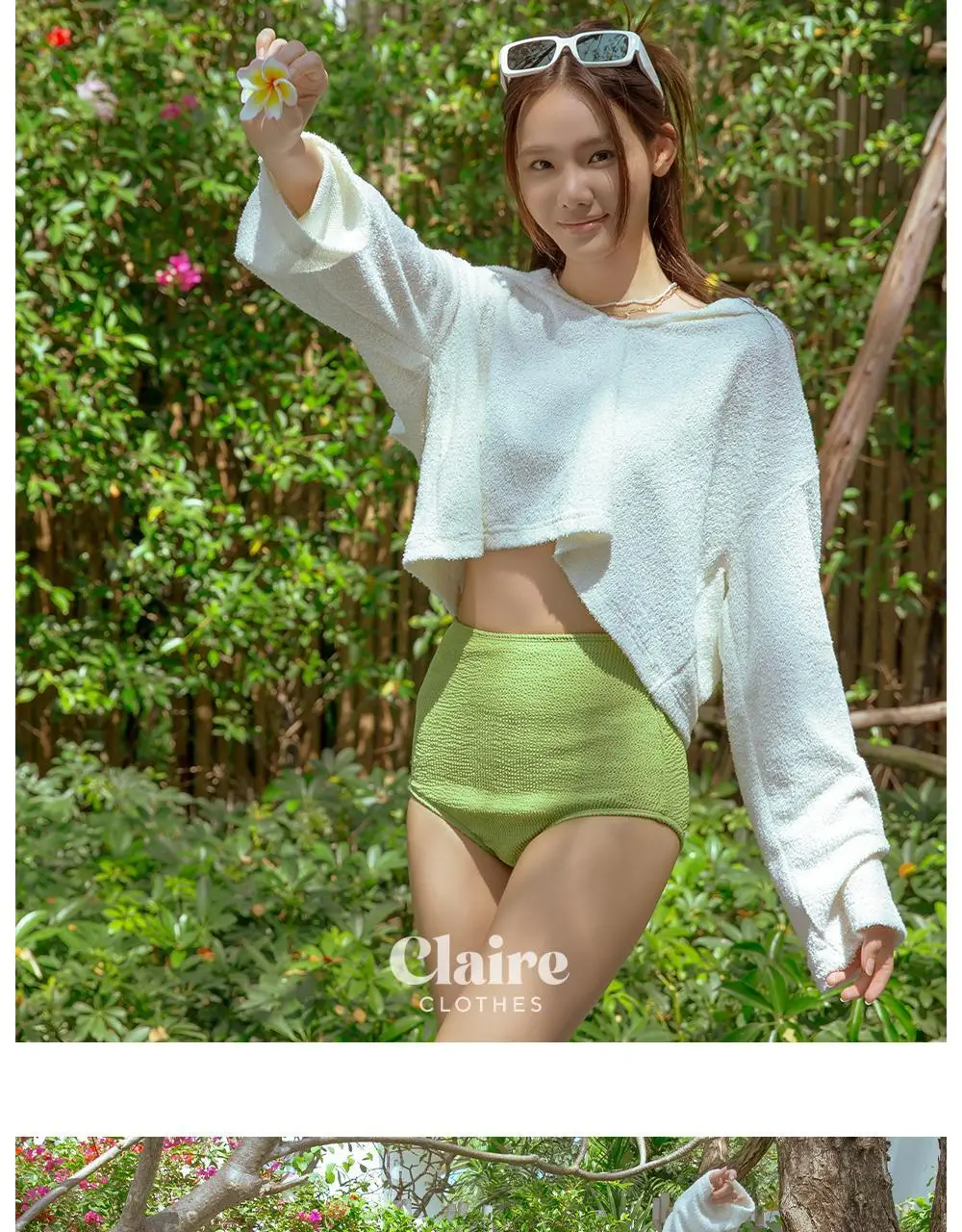 아이엠클레어 스퀘어넥 비비드 비키니 힙커버 세트 수영복 4 Color 상세페이지 22