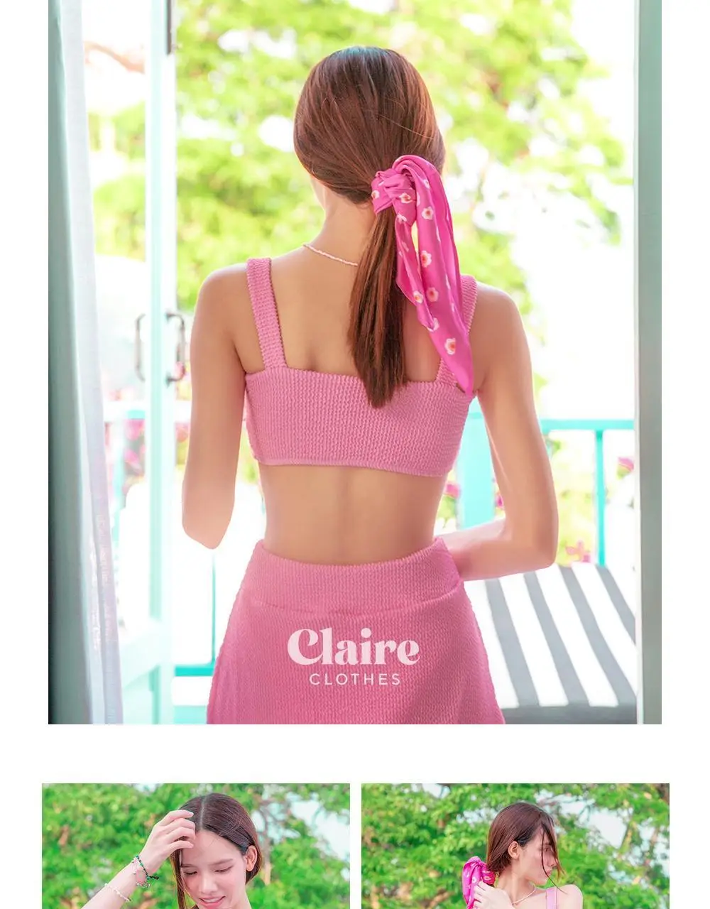 아이엠클레어 스퀘어넥 비비드 비키니 힙커버 세트 수영복 4 Color 상세페이지 34