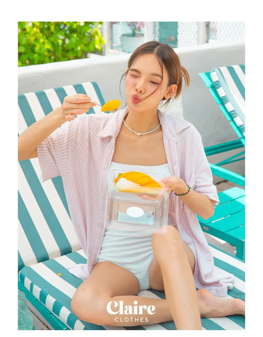 아이엠클레어 스퀘어넥 비비드 비키니 힙커버 세트 수영복 4 Color 상세페이지 49