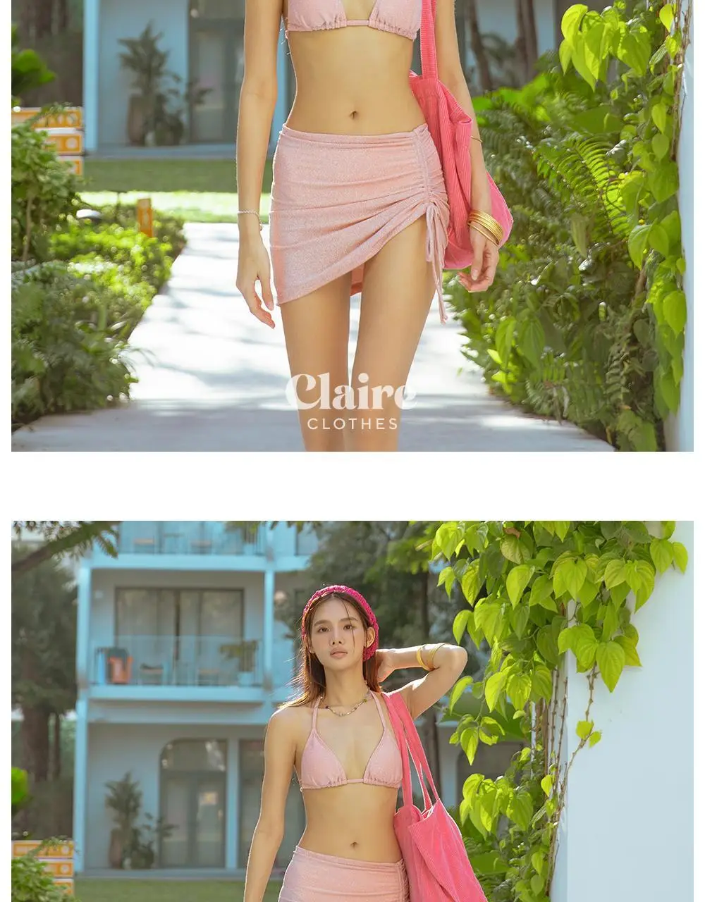 아이엠클레어 펄 샤인 홀터 비키니 힙커버 세트 수영복 3 Color 상세페이지 3