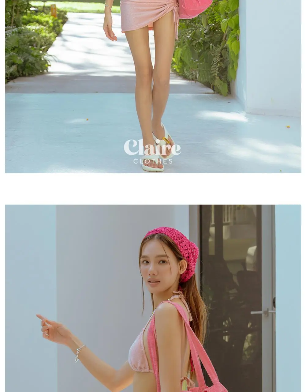 아이엠클레어 펄 샤인 홀터 비키니 힙커버 세트 수영복 3 Color 상세페이지 4