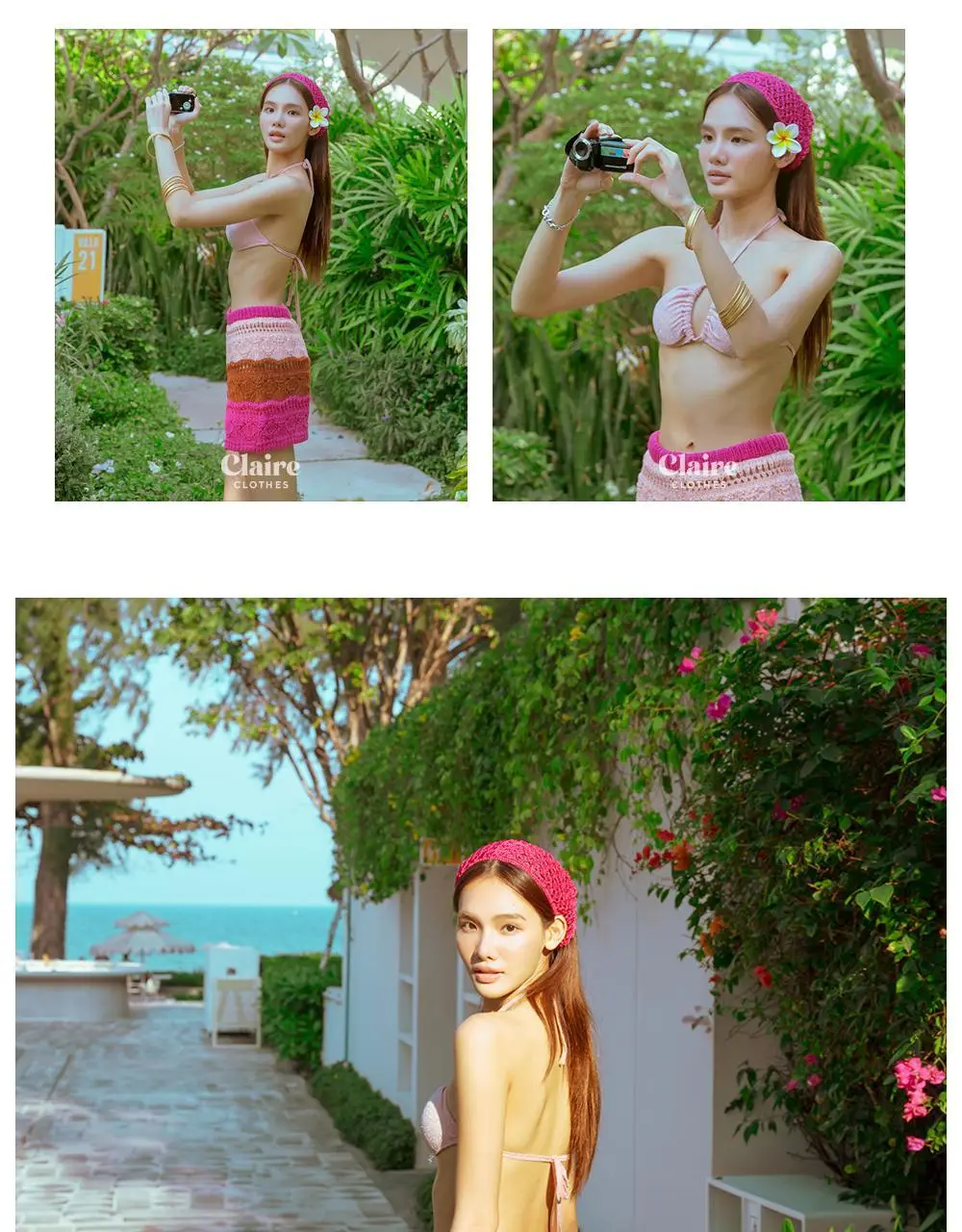 아이엠클레어 펄 샤인 홀터 비키니 힙커버 세트 수영복 3 Color 상세페이지 15