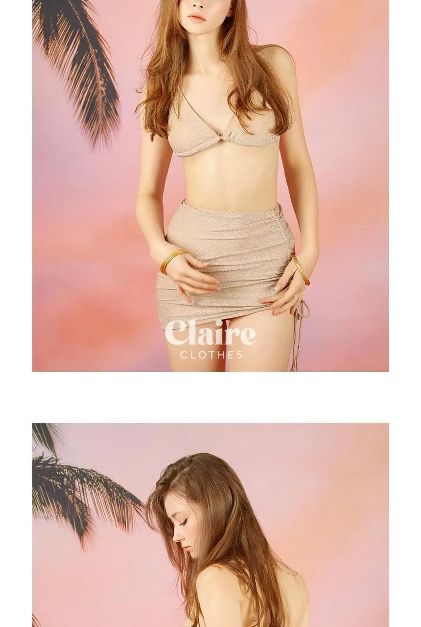 아이엠클레어 펄 샤인 홀터 비키니 힙커버 세트 수영복 3 Color 상세페이지 19