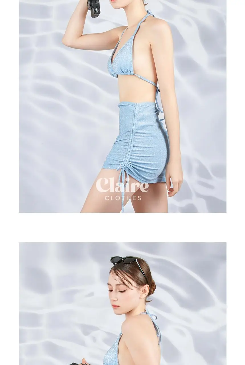 아이엠클레어 펄 샤인 홀터 비키니 힙커버 세트 수영복 3 Color 상세페이지 28