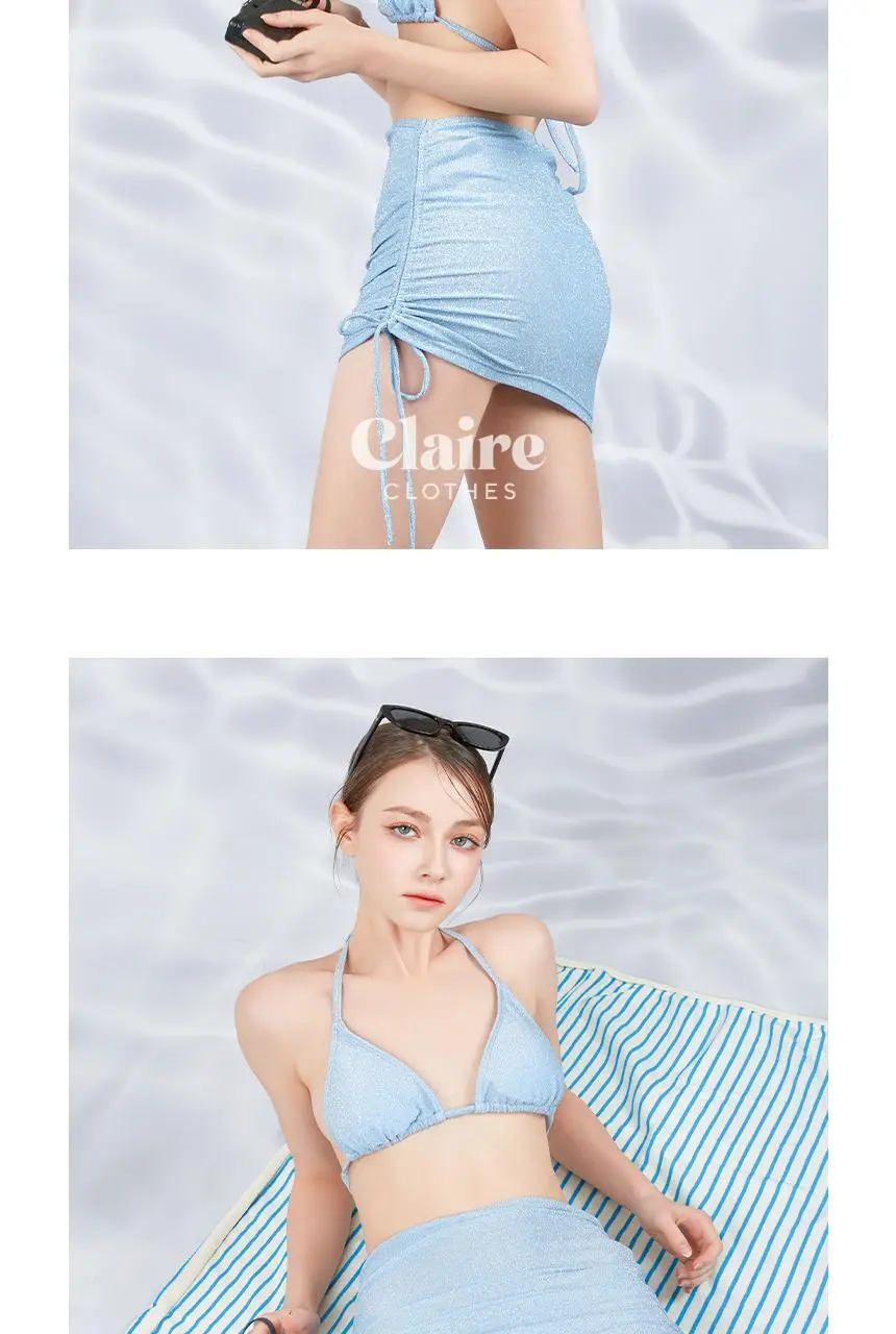 아이엠클레어 펄 샤인 홀터 비키니 힙커버 세트 수영복 3 Color 상세페이지 29
