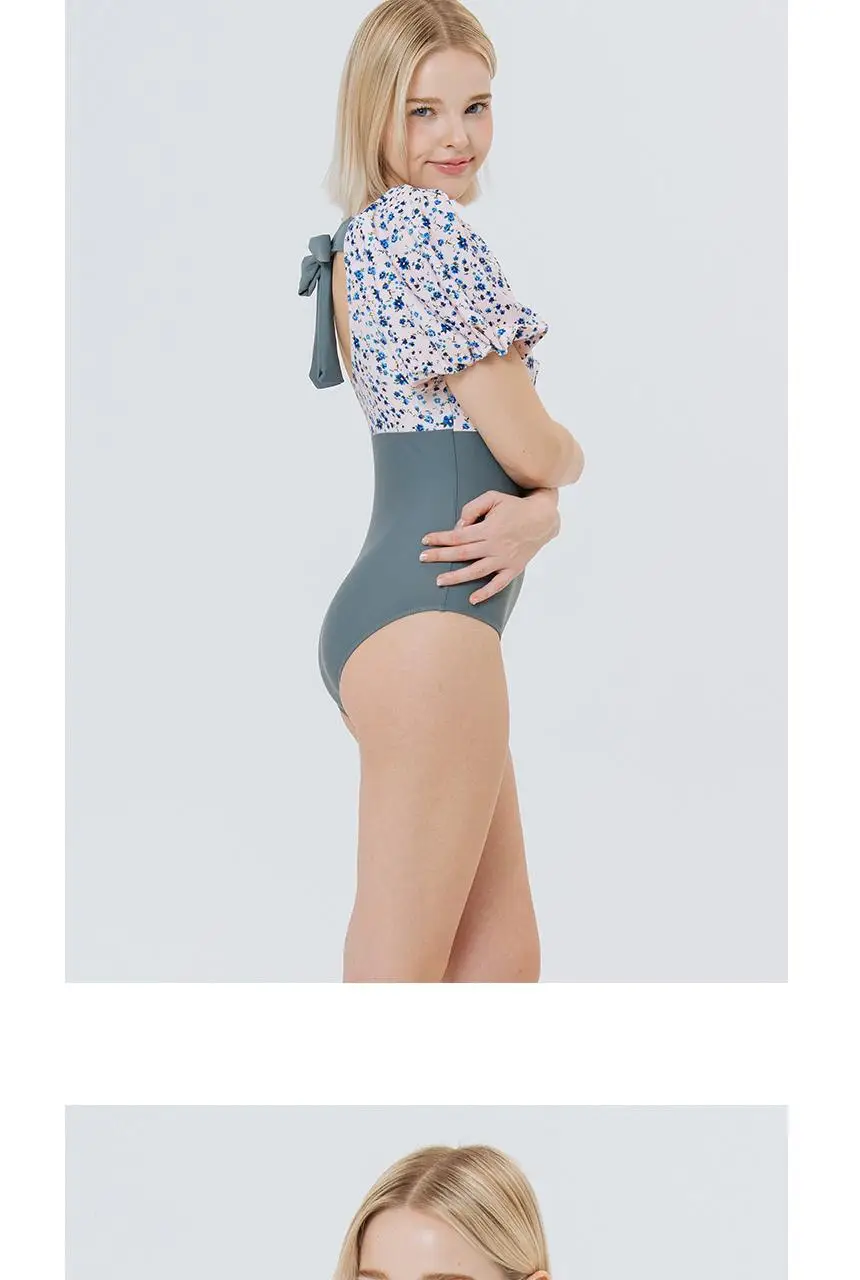 플라워 패턴 리본 포인트 원피스 수영복 상세페이지 8