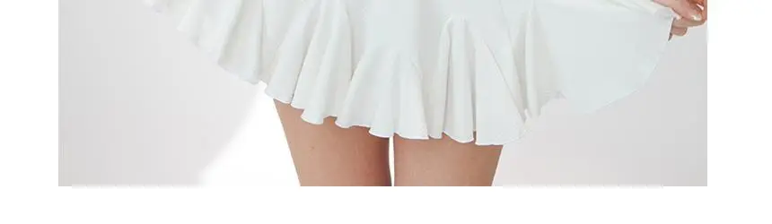 화이트 골지 랩 반팔 치마 투피스 수영복 상세페이지 5