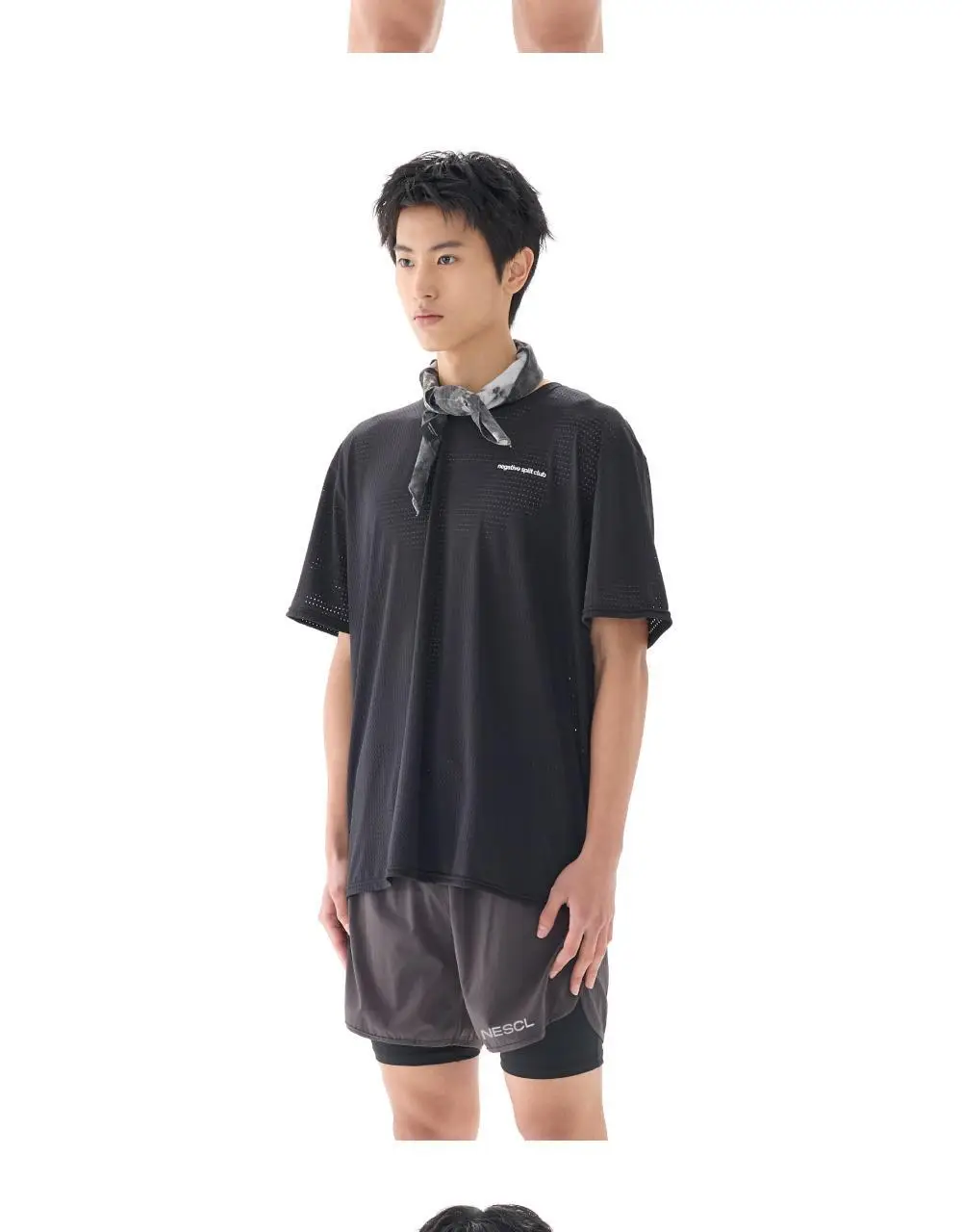 네거티브 스플릿 클럽 에어벤트 솔리드 티셔츠 (블랙/네이비/카키/차콜/브라운/시멘트베이지) 상세페이지 4