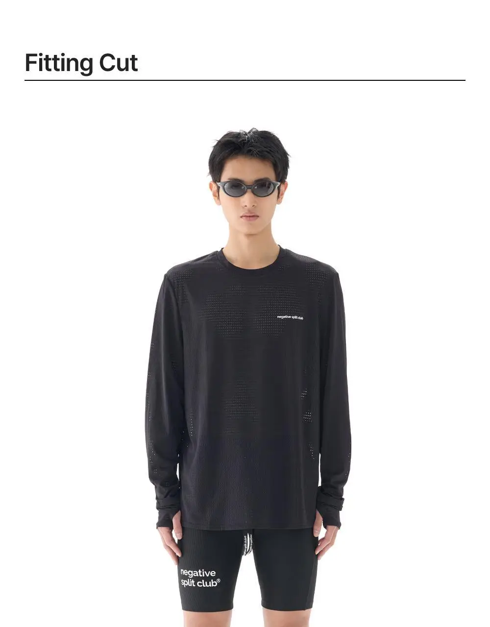 네거티브 스플릿 클럽 에어벤트 솔리드 핑거 워치홀 롱슬리브 (네이비/브라운/블랙/시멘트베이지/차콜/카키) 상세페이지 4