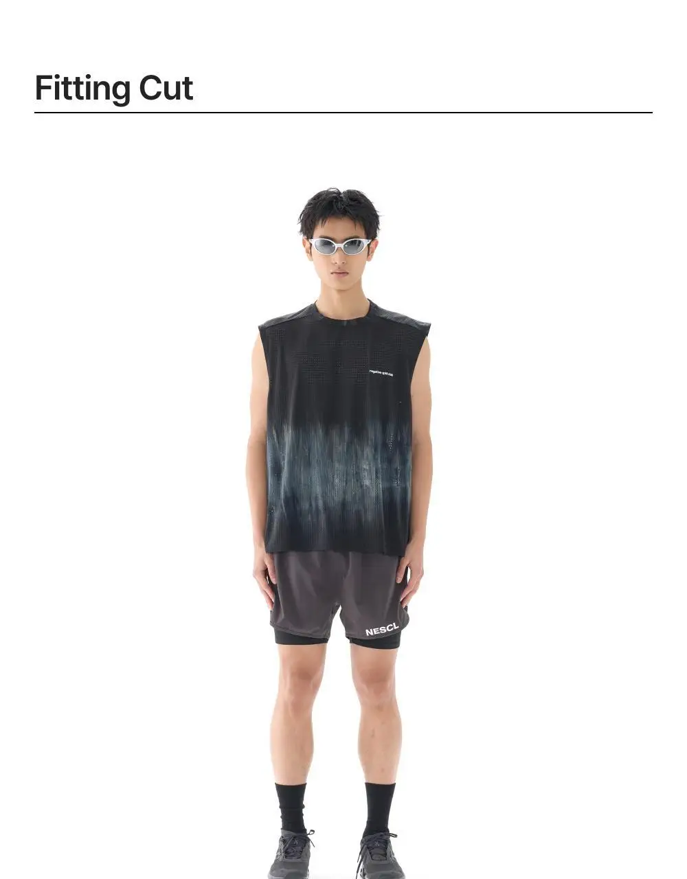 네거티브 스플릿 클럽 에어벤트 타이다잉 레이싱 싱글렛 (미드나잇) 상세페이지 3