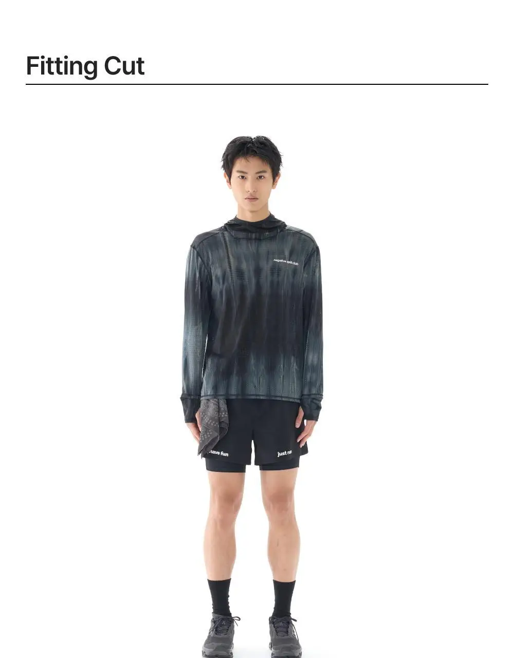 네거티브 스플릿 클럽 에어벤트 타이다잉 레이싱 후드슬리브 (미드나잇) 상세페이지 3