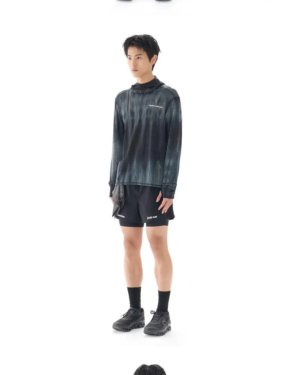 네거티브 스플릿 클럽 에어벤트 타이다잉 레이싱 후드슬리브 (미드나잇) 상세페이지 4