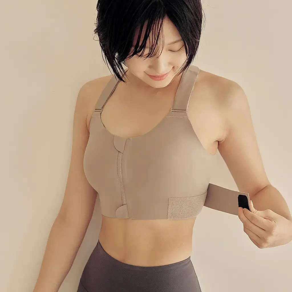 마른파이브 스무브 앞지퍼 컨트롤집업 심리스 스포츠브라