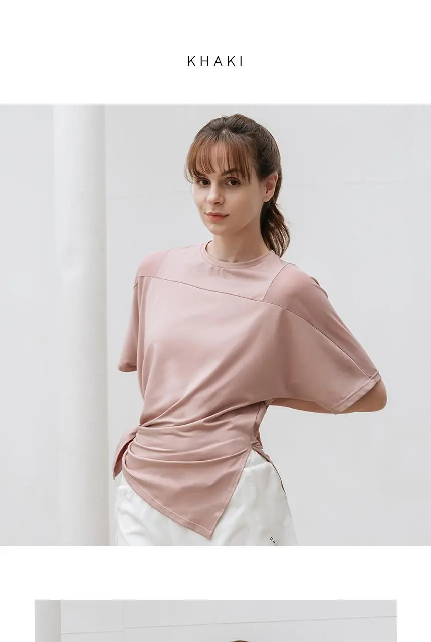 메쉬 요가 루즈핏 반팔 롱티 (5 colors) 상세페이지 24