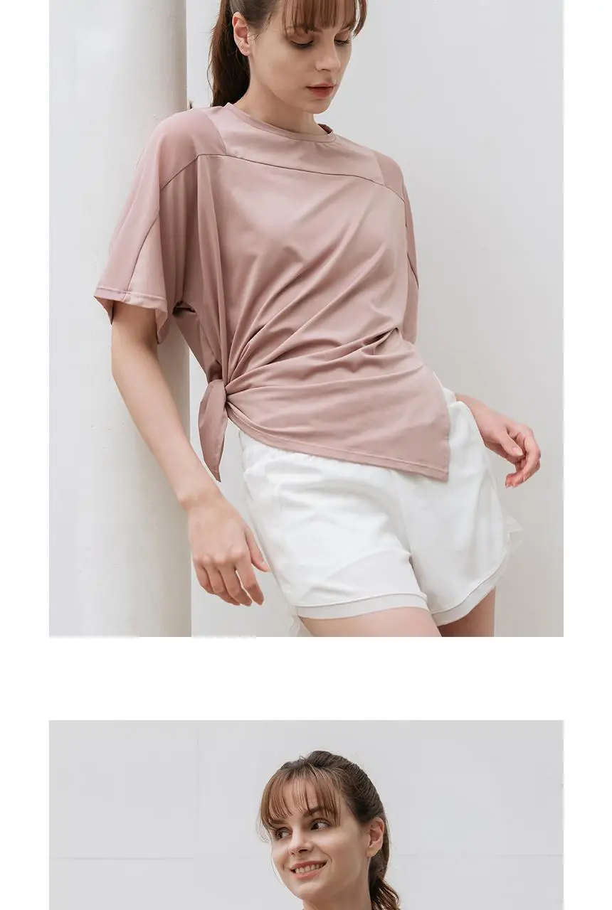 메쉬 요가 루즈핏 반팔 롱티 (5 colors) 상세페이지 26