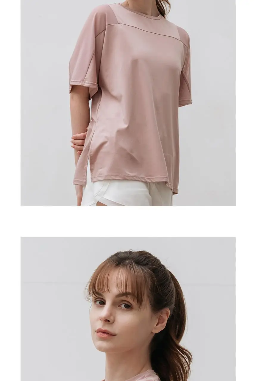 메쉬 요가 루즈핏 반팔 롱티 (5 colors) 상세페이지 27