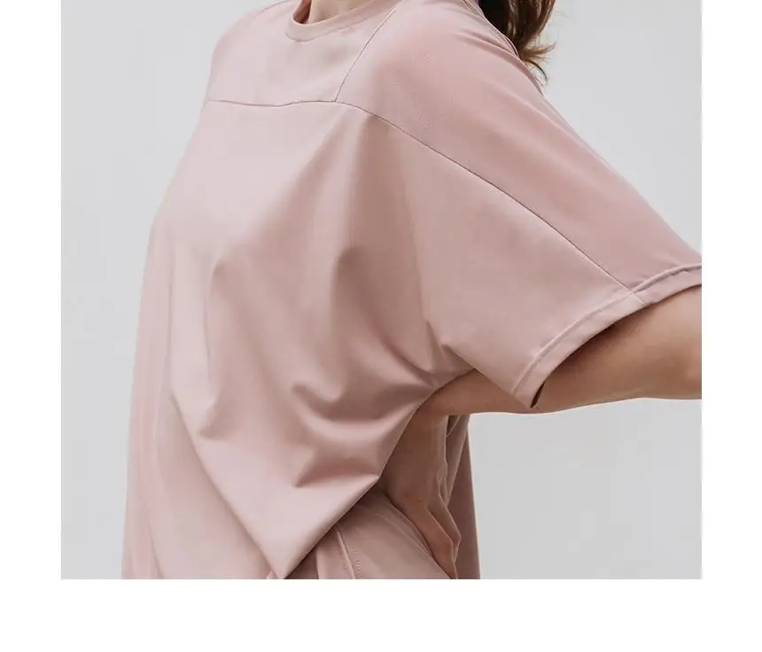 메쉬 요가 루즈핏 반팔 롱티 (5 colors) 상세페이지 28