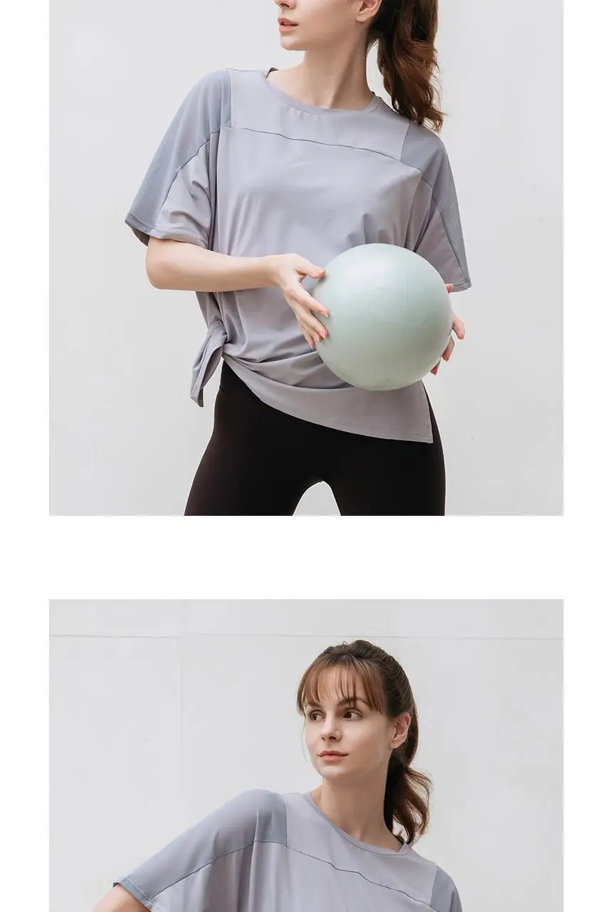 메쉬 요가 루즈핏 반팔 롱티 (5 colors) 상세페이지 31