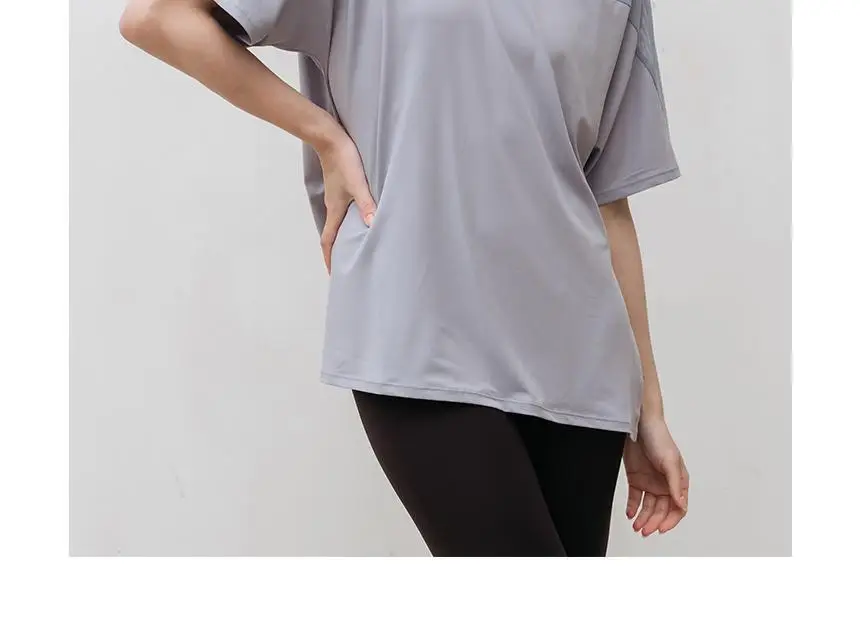 메쉬 요가 루즈핏 반팔 롱티 (5 colors) 상세페이지 32
