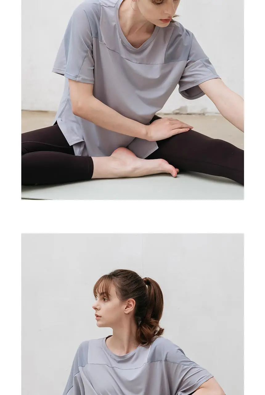 메쉬 요가 루즈핏 반팔 롱티 (5 colors) 상세페이지 35