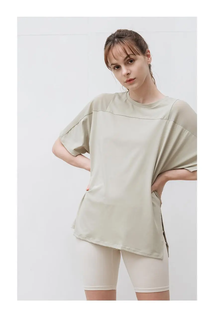 메쉬 요가 루즈핏 반팔 롱티 (5 colors) 상세페이지 41