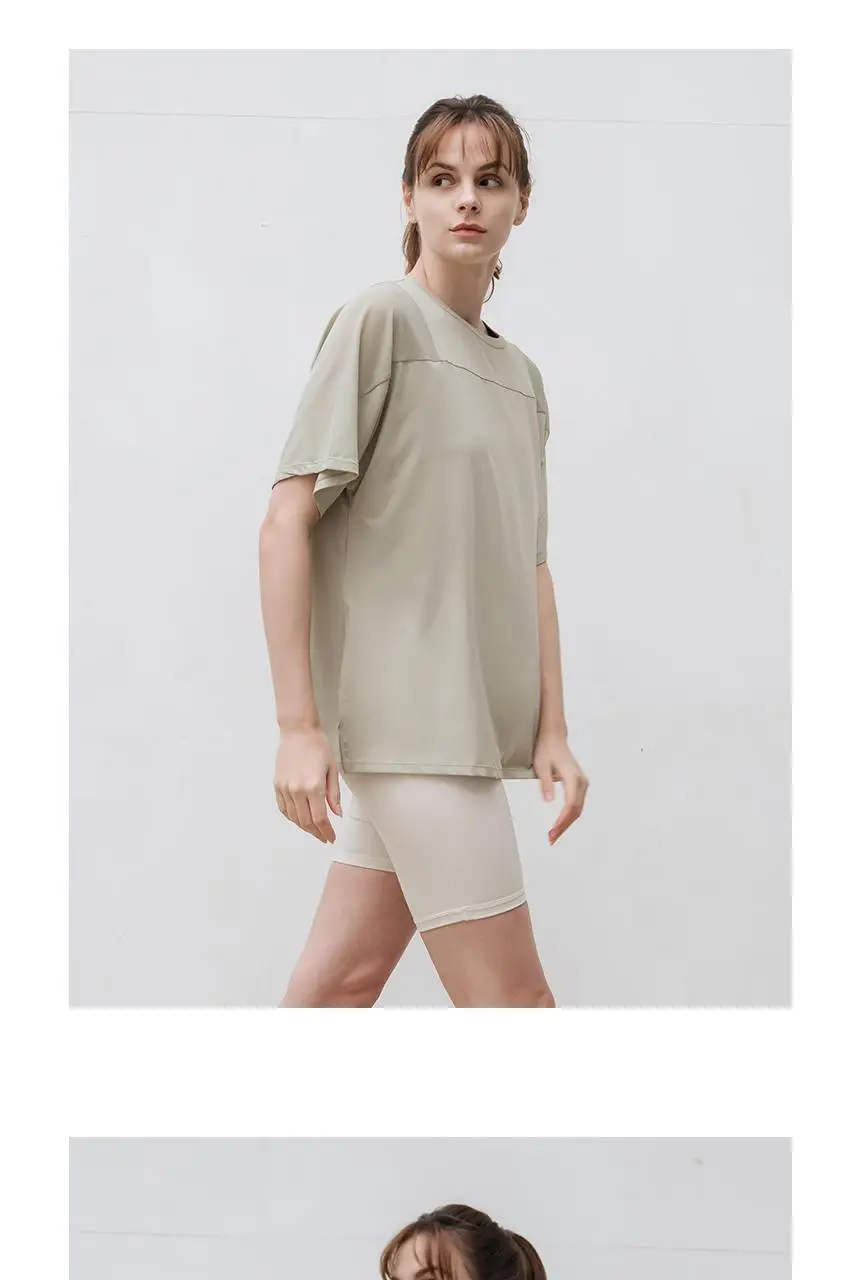 메쉬 요가 루즈핏 반팔 롱티 (5 colors) 상세페이지 42