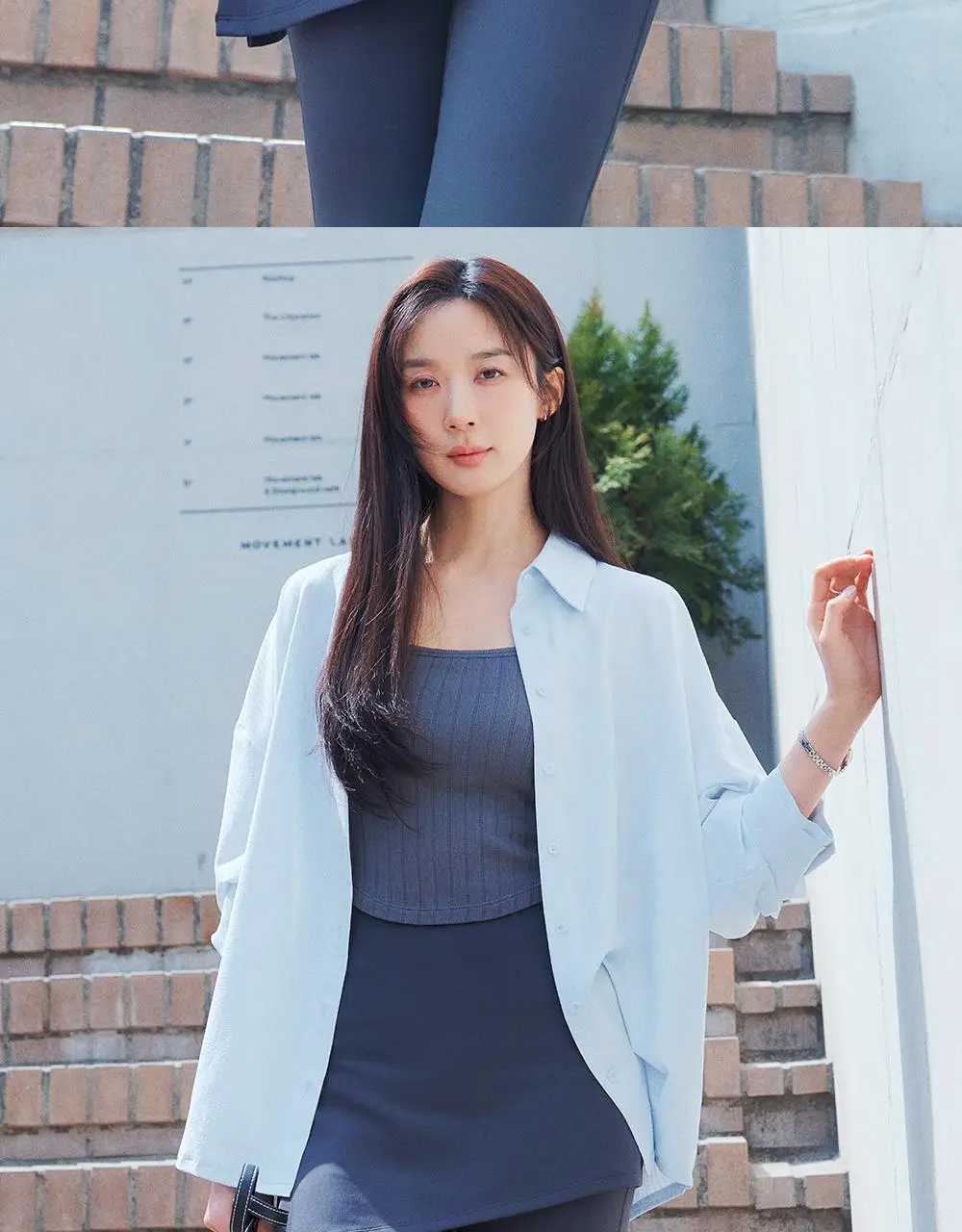 프론투라인 심리스 소프트 립 유넥 크롭탑 상세페이지 2