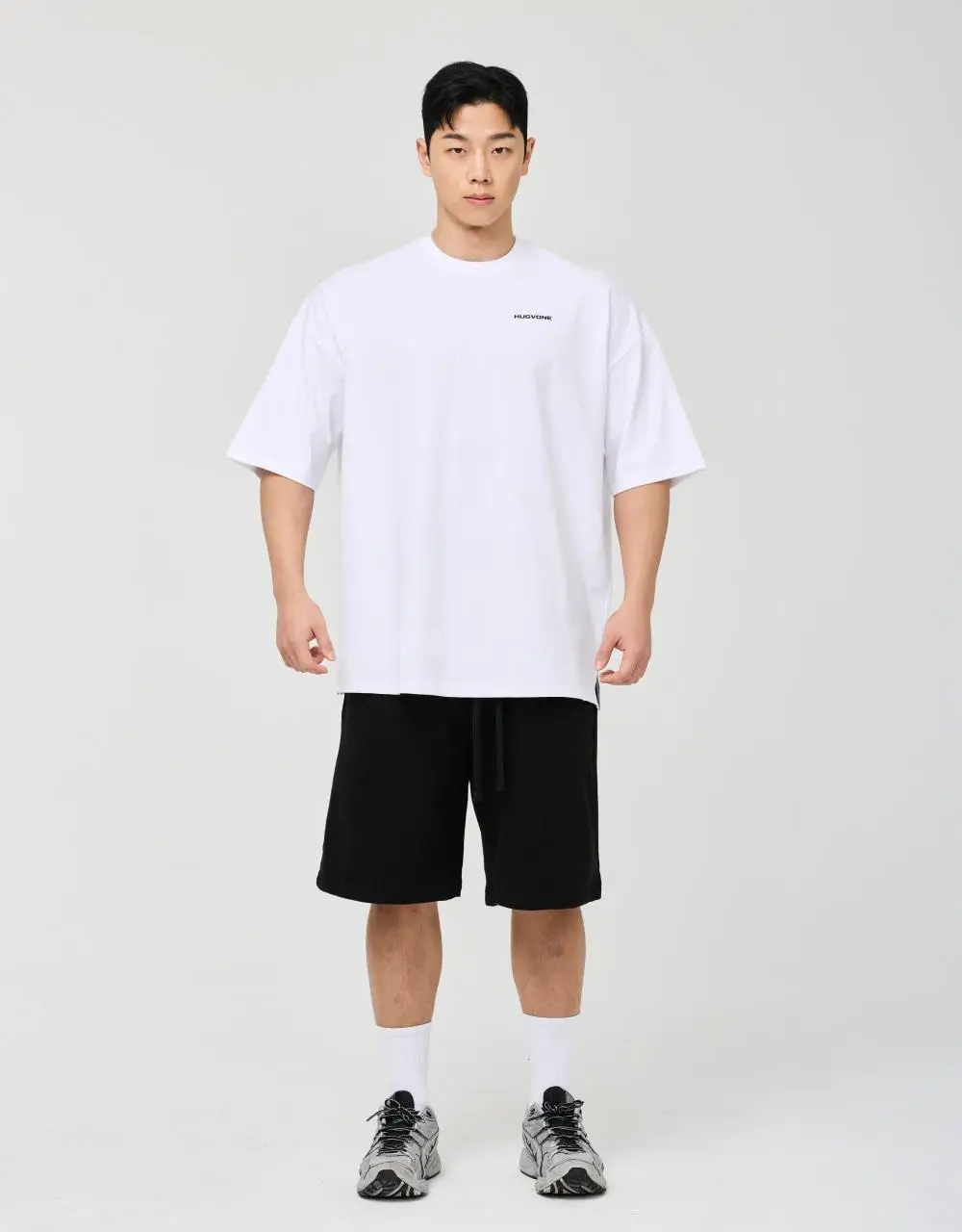 허그본 스몰로고 오버핏 숏슬리브 2colors(블랙/화이트) 상세페이지 25