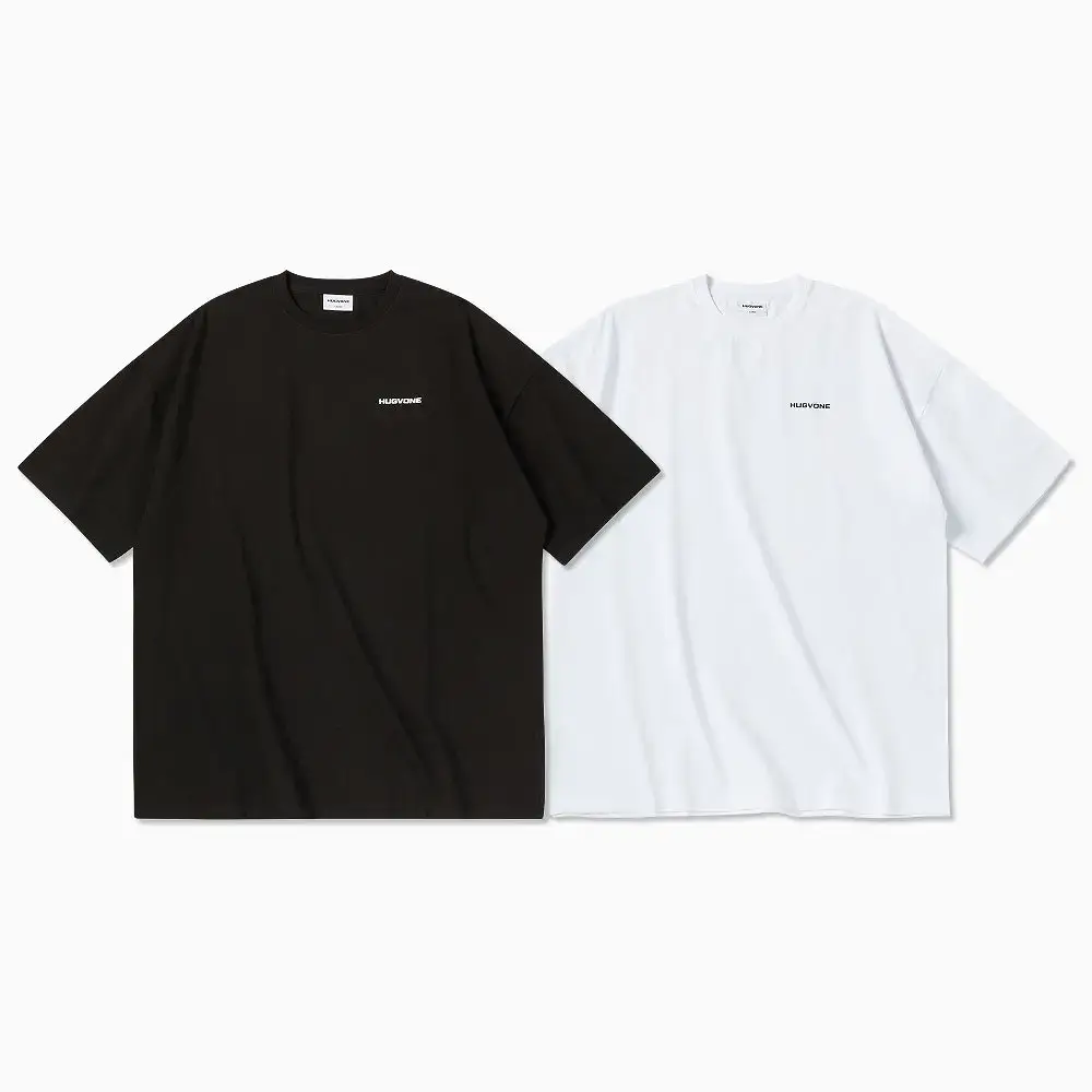 허그본 스몰로고 오버핏 숏슬리브 2colors(블랙/화이트)