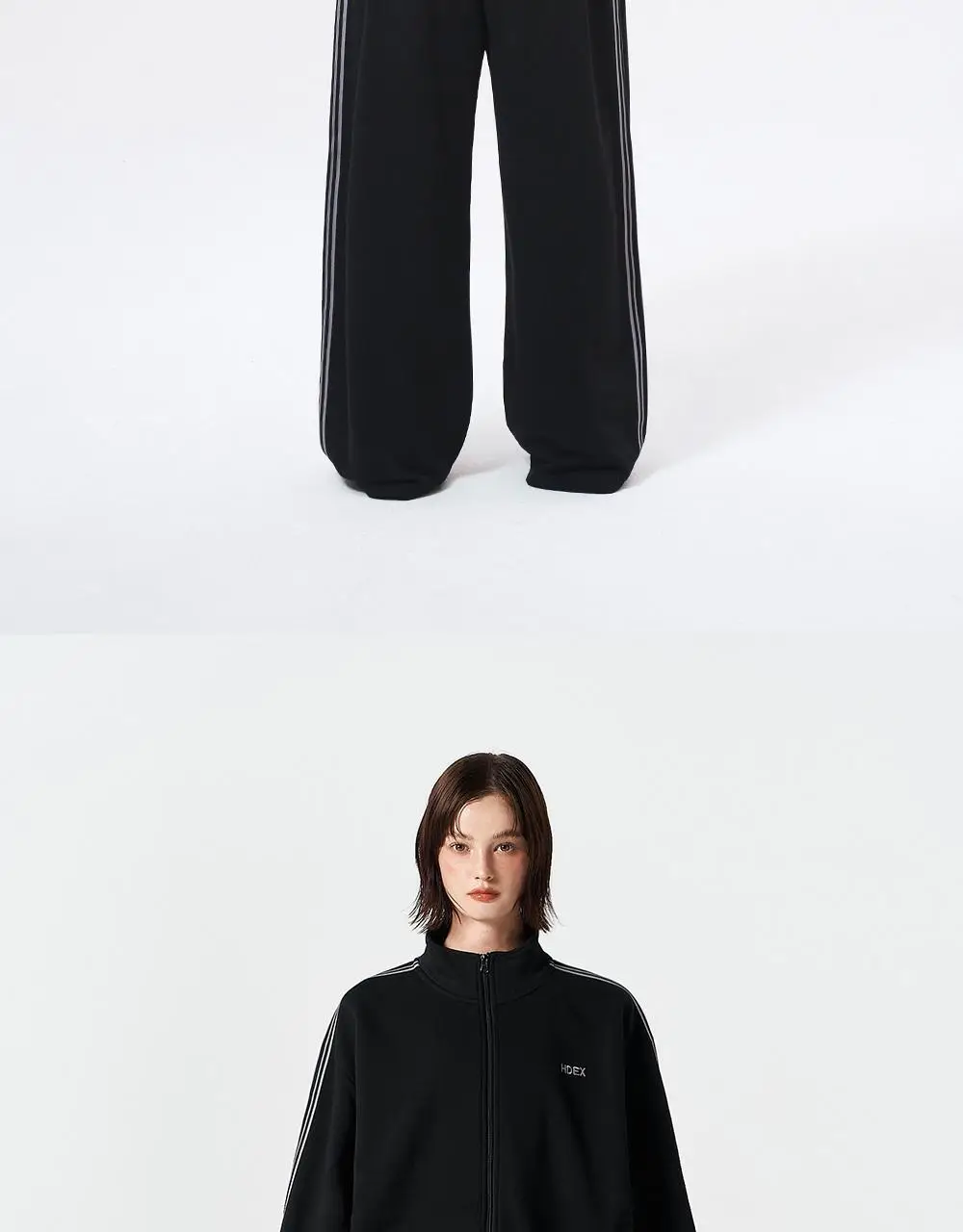 HDEX 메인로고 트랙 자켓 블랙 상세페이지 8