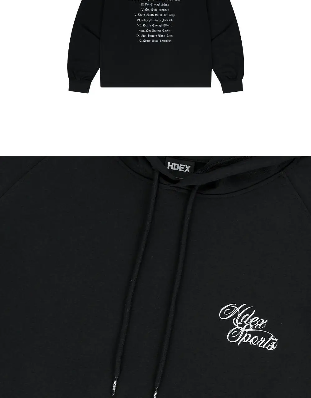 HDEX 우먼스 소프트 레터링 후디 (2colors) 상세페이지 12