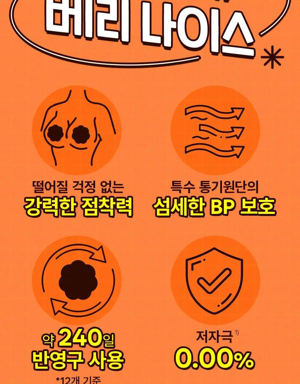 방탄꼭지 걸프리쉬 베리나이스 실리콘 니플패치 글루(7cm*12매) 상세페이지 6